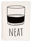 a napkin with a glass of wine on it