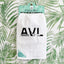 a kitchen towel with the word lava printed on it