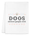 Colorful Cross Stitch Towels - Dogs Because People Suck