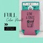 a pink box with a picture of a glass of gin and tonic on it