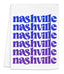 a towel with the words nashville in different colors