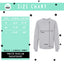 the size chart for a sweatshirt