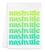 a napkin with the words nashville on it