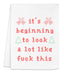Colorful Cross Stitch Towels - Fuck This - Christmas