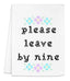 Colorful Cross Stitch Towels - Please Leave By Nine