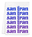 a towel with the words san francisco printed on it