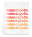 a napkin with the words minneapolis on it