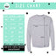 the size chart for a sweatshirt with measurements