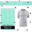 a size chart for a t - shirt with stars on it