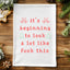 Colorful Christmas Cross Stitch Towels - Fuck This