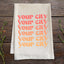 Your City, Ombre - Oatmeal Dish Towels - Customizable, Personalized