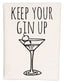 a napkin that says keep your gin up