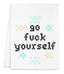 Colorful Cross Stitch Towels - Go Fuck Yourself