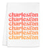 a white towel with the words charleston on it