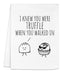 a tea towel with a cartoon of a muffin and a cupcake