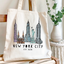 New York City Skyline - Colorful Tote Bags - NYC, Big Apple