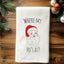 Where My Ho's At? - Colorful Christmas Hand Towel (Waffle)