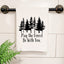 May The Forest Be With You - 6 White Hand Towels (Waffle)