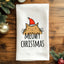 Meowy Christmas - Colorful Christmas Hand Towel (Waffle)