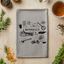Nashville Collage - Dish Towels - White or Gray