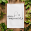 Dink Responsibly - Dish Towels - White or Gray - Pickleball