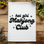 Hot Girl Mahjong Club - Dish Towels - White or Gray