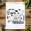 Asheville Collage - Dish Towels - White or Gray