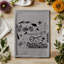Asheville Collage - Dish Towels - White or Gray