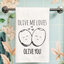 Olive Me Loves Olive You - Hand Towels (Waffle)