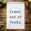 Colorful Cross Stitch Towels - Fresh Out of Fucks