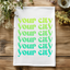 Colorful Dish Towels - Your City - Ombre, Customizable