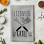 Licensed To Grill - Dish Towels - White or Gray