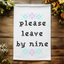 Colorful Cross Stitch Towels - Please Leave By Nine