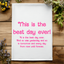 This Is The Best Day Ever! - White Dish Towels - Pink Ink