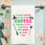 Coffee Powers - Colorful Wicked Inspired Hand Towel (Waffle)