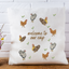 Welcome To Our Coop - Watercolor Throw Pillow