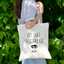 Let That Shiitake Go - Canvas Tote Bags - Mushroom, Yoga