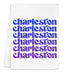 a white towel with the words charleston on it