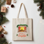 But the Fire is So Delightful - Watercolor Christmas Tote Bags