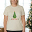 Merry & Bright - Men's/Unisex Christmas Tee - Oatmeal