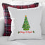 Merry & Bright - Watercolor Throw Pillow - Christmas Decor