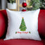 Merry & Bright - Watercolor Throw Pillow - Christmas Decor