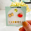 Tomato & Pasta Earrings - 22k Gold Plated Studs