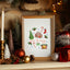 Warm & Cozy - Watercolor Art Print - Christmas Decor