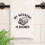 My Weekend is Booked - Hand Towels (Waffle)